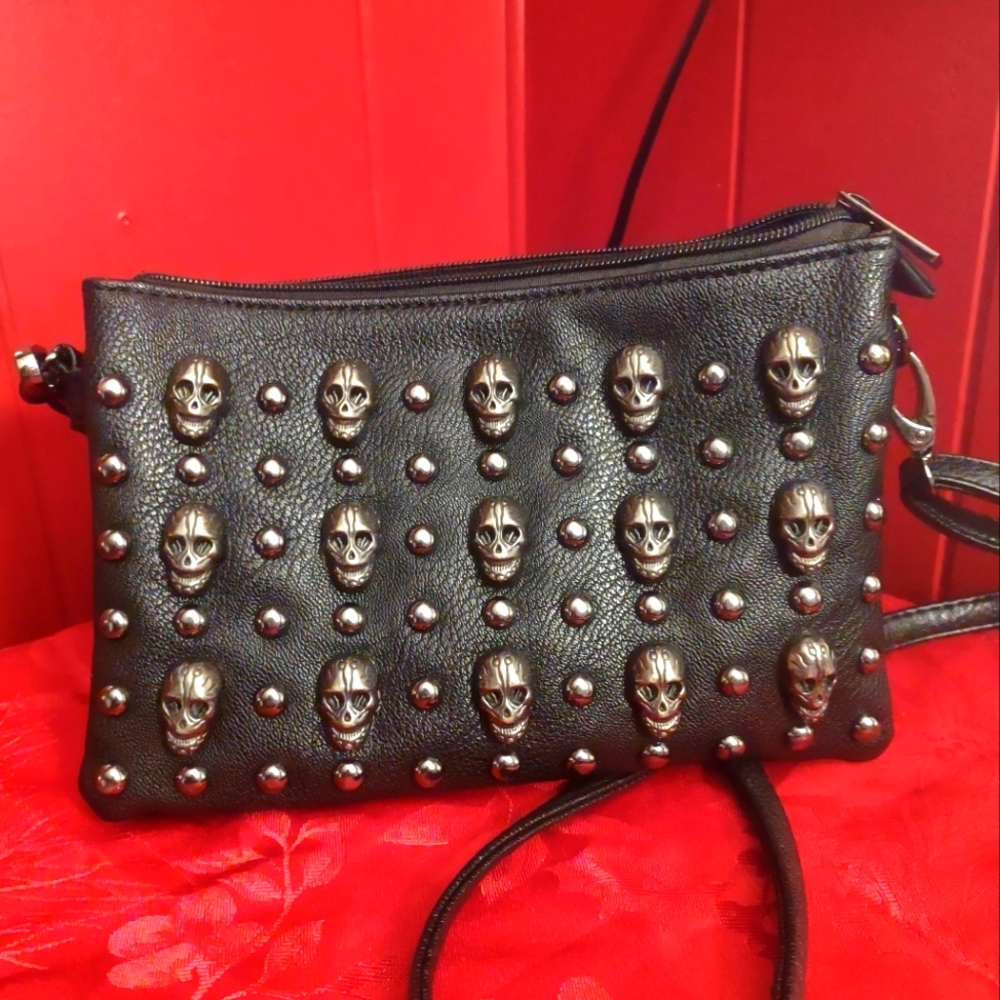 Black Studded Crossbody Bag